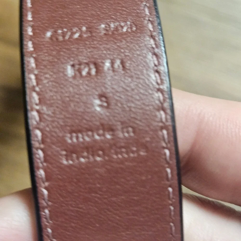 Coach Black Leather Belt Silver Double C Logo Buckle Womens S C1725 Minimalist
